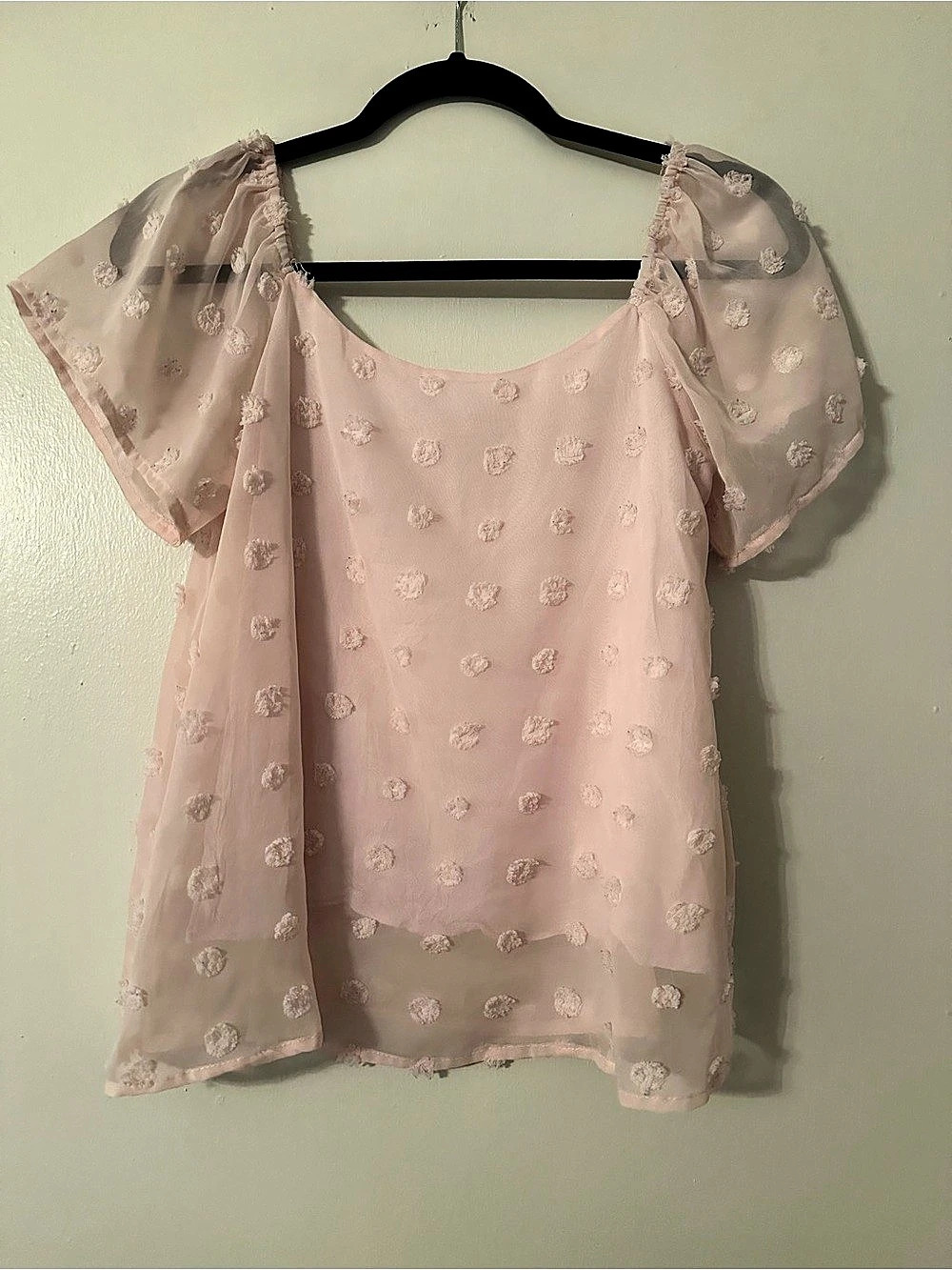 Floral Blouse in Light Pink Size XS Like New